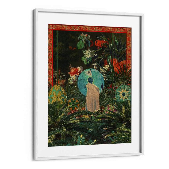 Oasis Queen By Cosmo Zach Surreal Art Prints Surrealism in White Frame With Mount