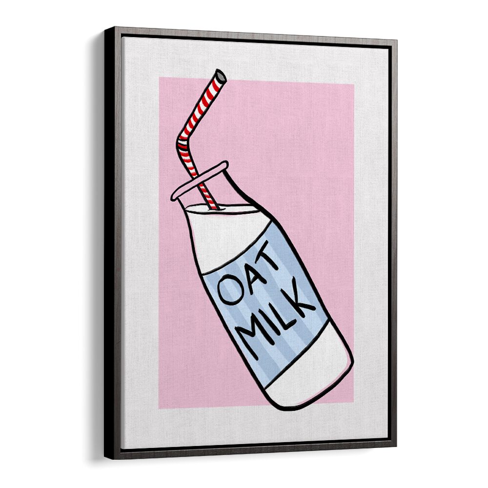 Oat Milk by Athene Fritsch Kitchen Posters Kitchen Art Prints in Black Floater Frame