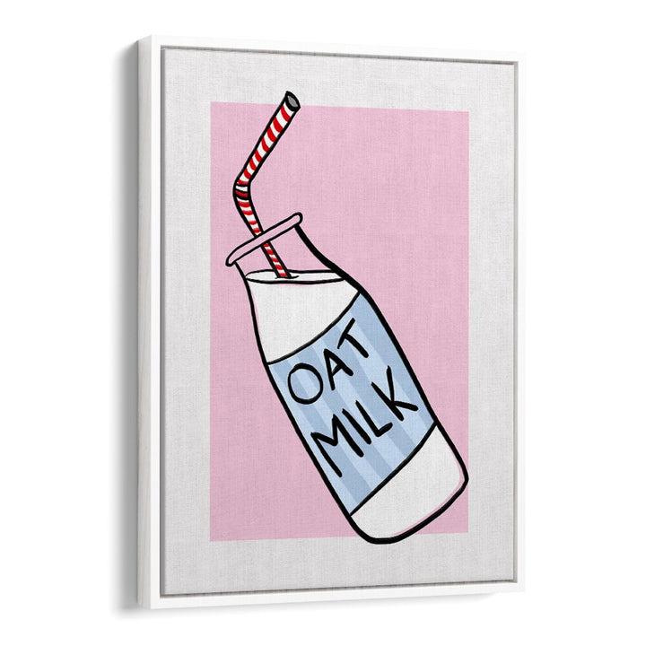 Oat Milk by Athene Fritsch Kitchen Posters Kitchen Art Prints in White Floater Frame