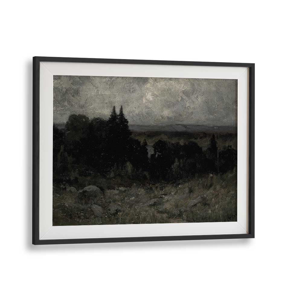 Obsidian Dreams Echoes Of Gothic Majesty Gothic Art Prints in Black Frame With Mount