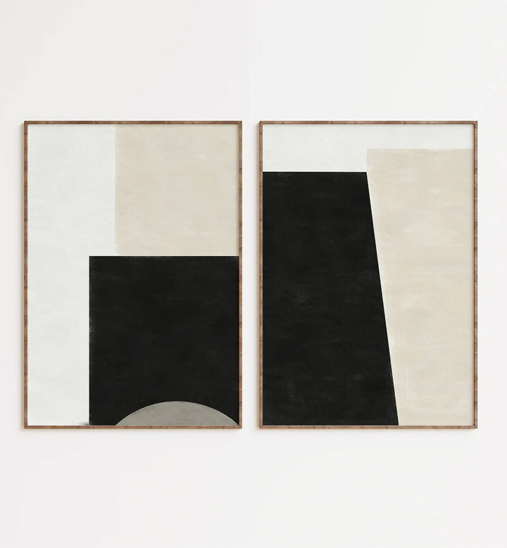 OBSIDIAN , SET OF 2 PAINTINGS
