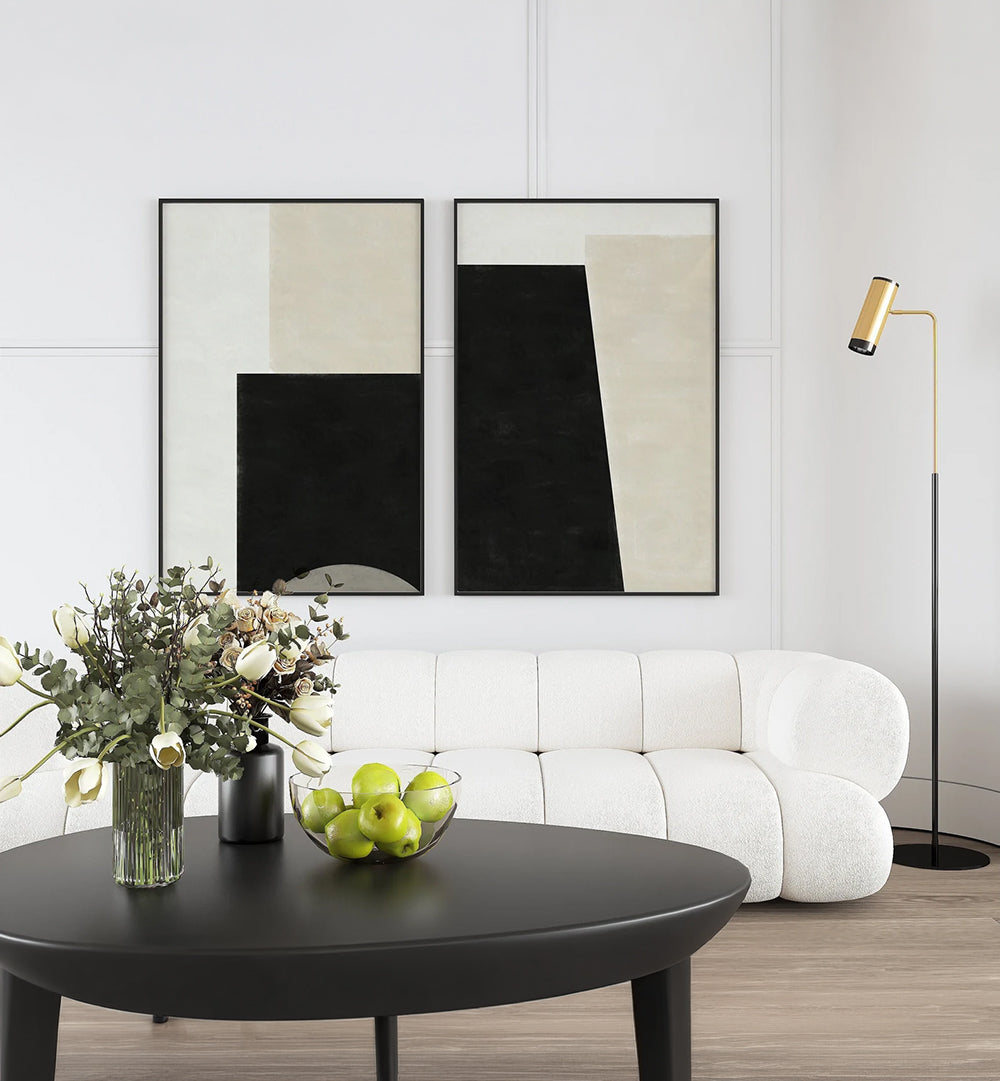 OBSIDIAN , SET OF 2 PAINTINGS
