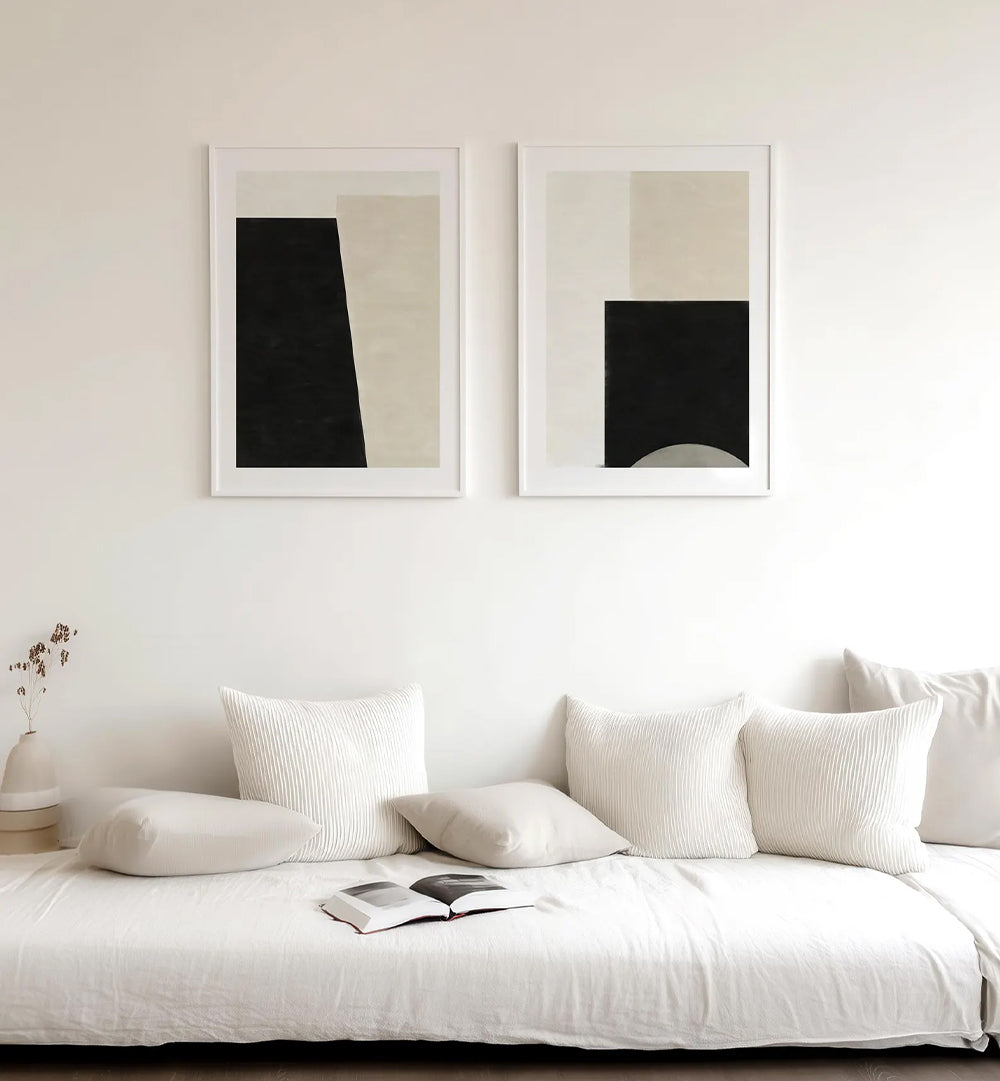 OBSIDIAN , SET OF 2 PAINTINGS