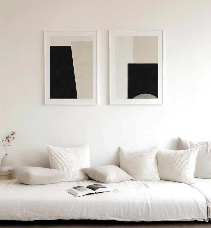 OBSIDIAN , SET OF 2 PAINTINGS