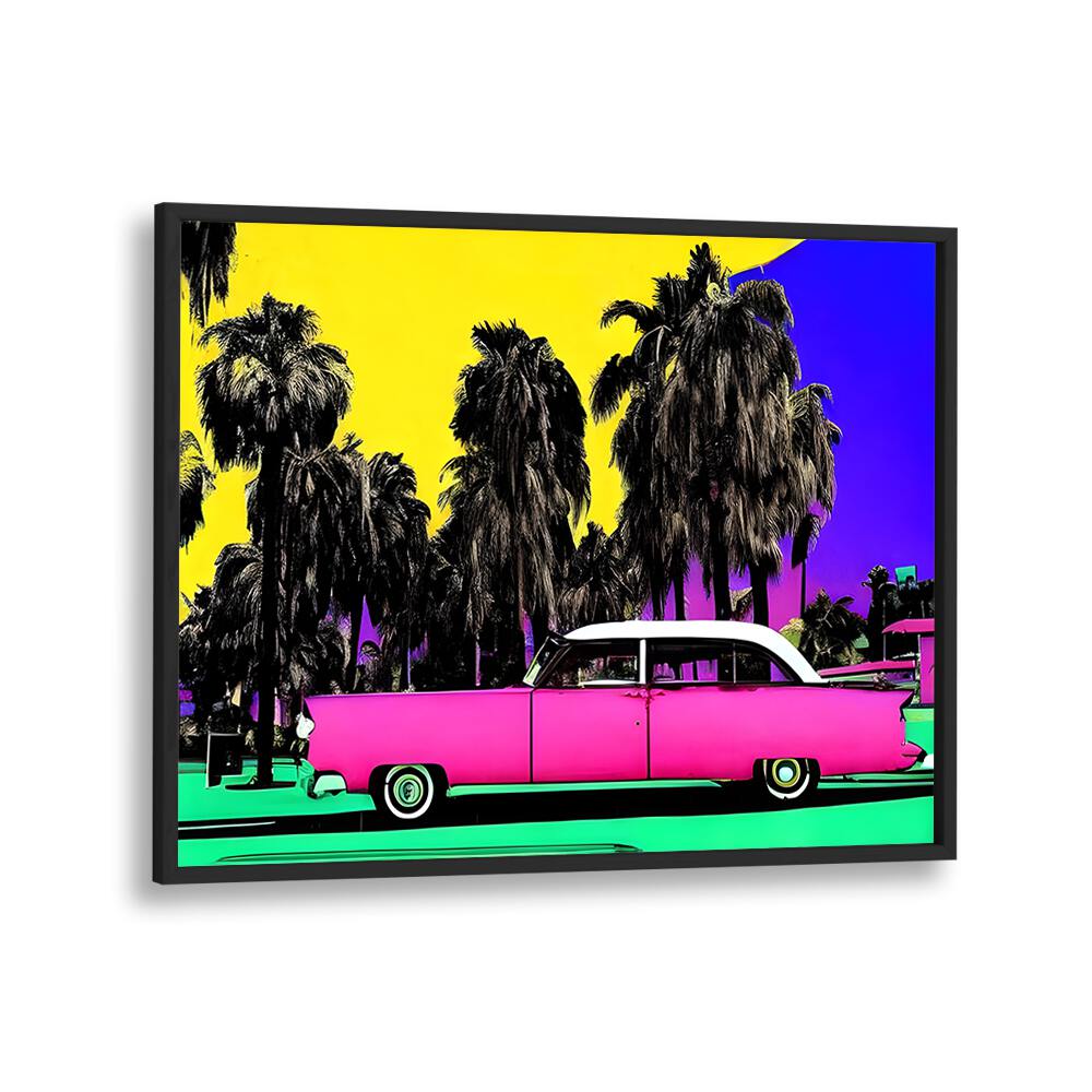 Ocean Drive Pop Art Paintings Pop Art Prints in Black Plain Frame