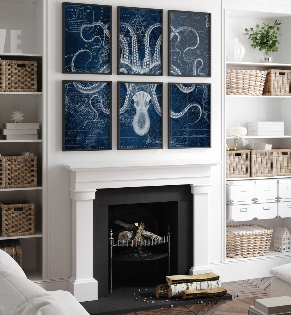 OCTOPUS COLLAGE GALLERY WALL SET OF 6