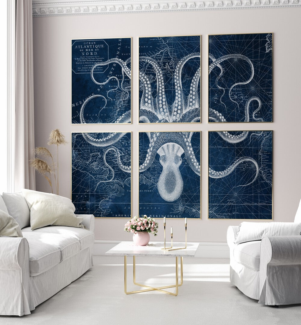 OCTOPUS COLLAGE GALLERY WALL SET OF 6