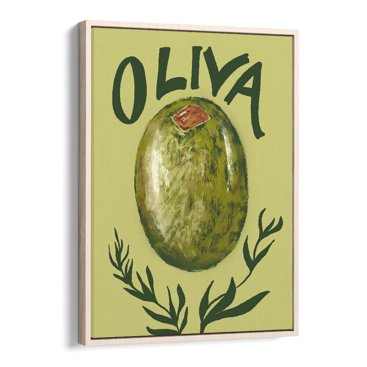 Olive by Studio Dolci Kitchen Art Prints in Oak Wood Floater Frame