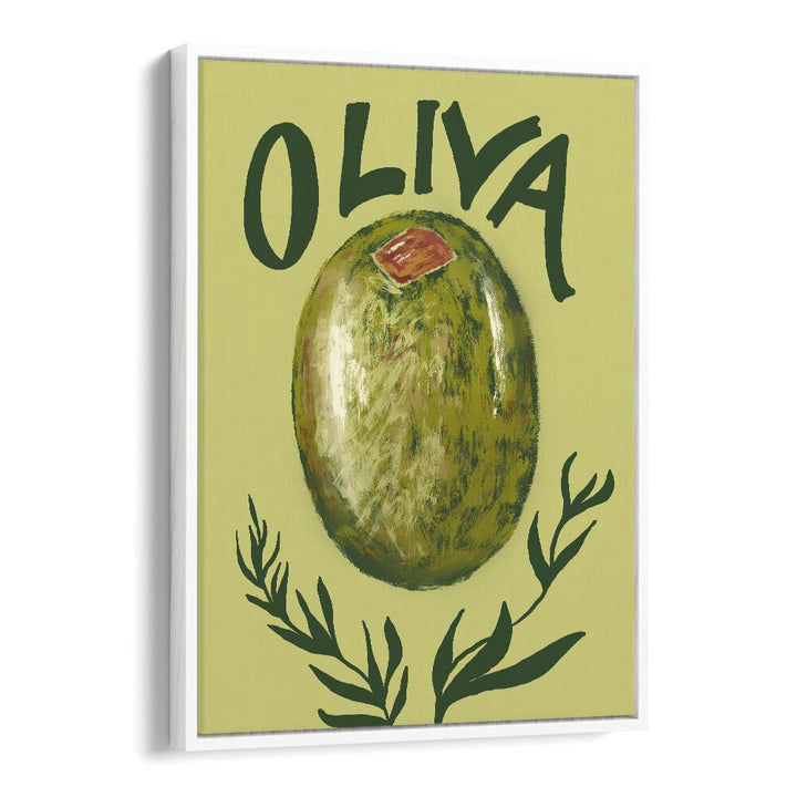 Olive by Studio Dolci Kitchen Art Prints in White Floater Frame