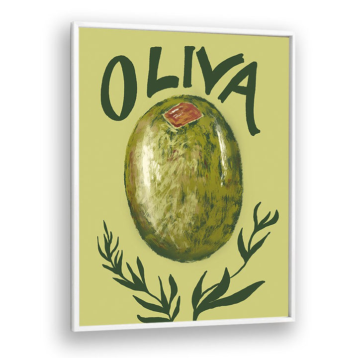 Olive by Studio Dolci Kitchen Art Prints in White Plain Frame