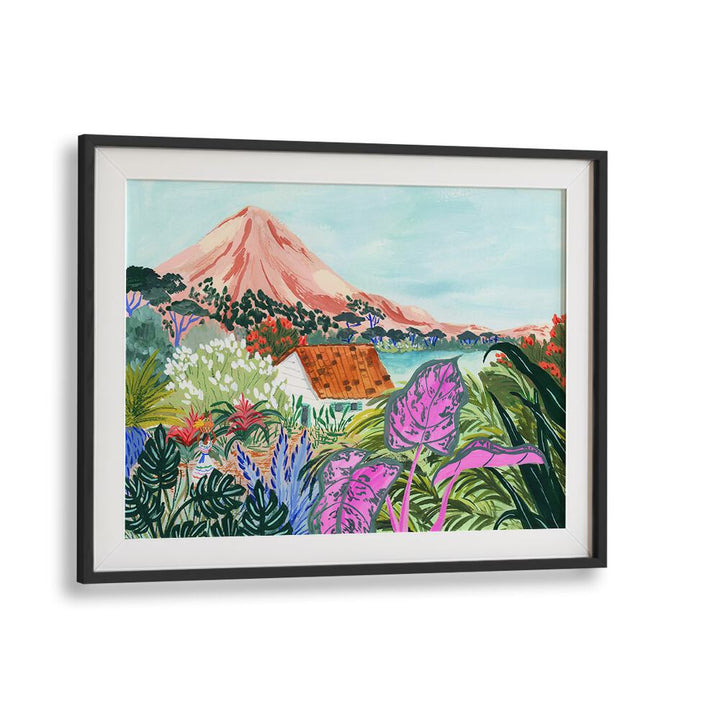 Ometepe By Sarah Gesek Landscape Art Prints in Black Frame With Mount