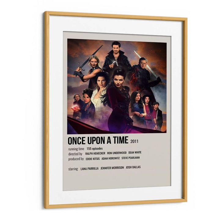 Once Upon A Time 2011 Movie Posters in Oak Wood Frame With Mount