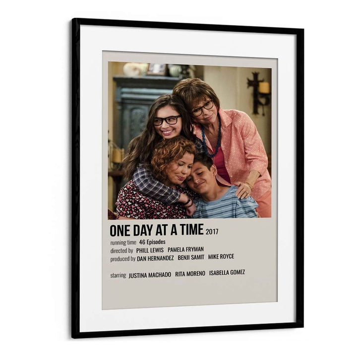 One Day At A Time 2017 Movie Posters in Black Frame With Mount