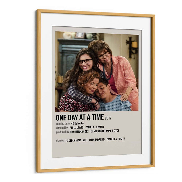 One Day At A Time 2017 Movie Posters in Oak Wood Frame With Mount
