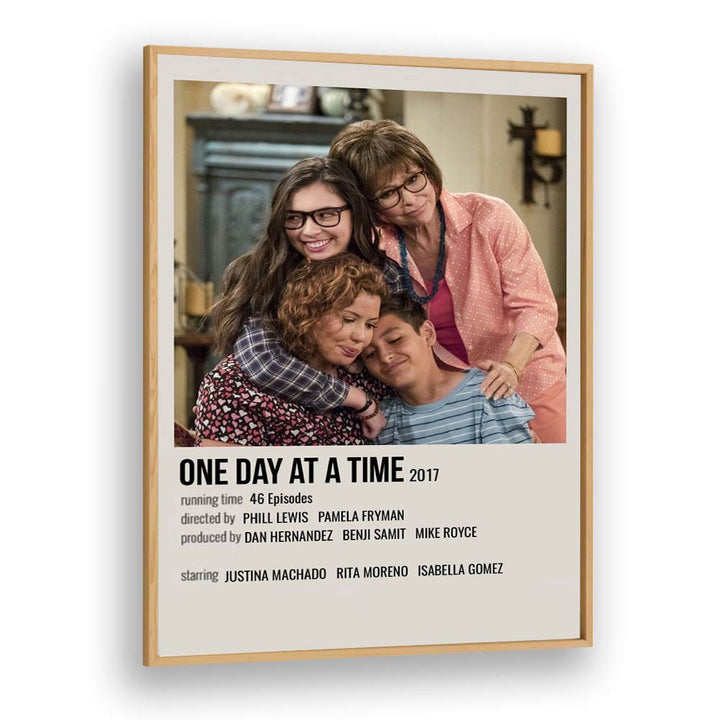 One Day At A Time 2017 Movie Posters in Oak Wood Plain Frame