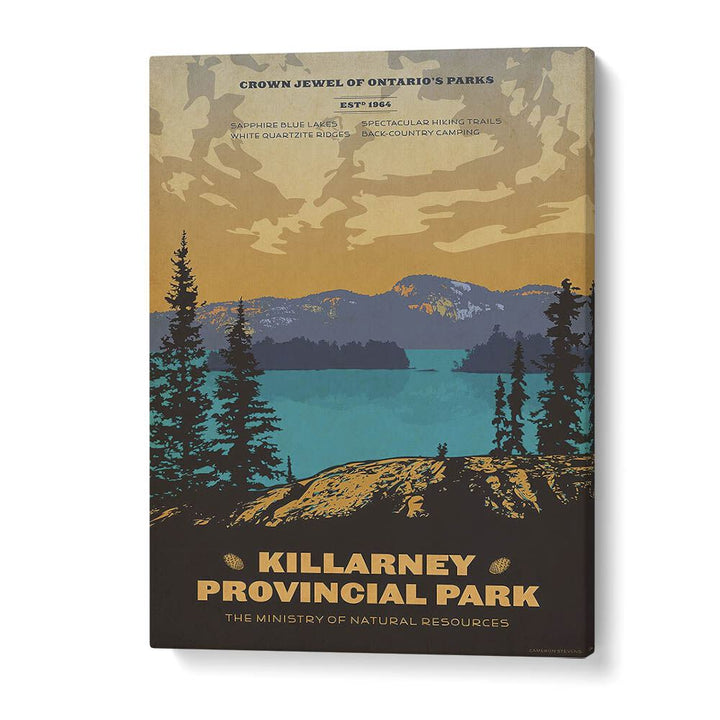 Ontario Retro Vintage Travel Vintage Travel Posters in Gallery Wrap