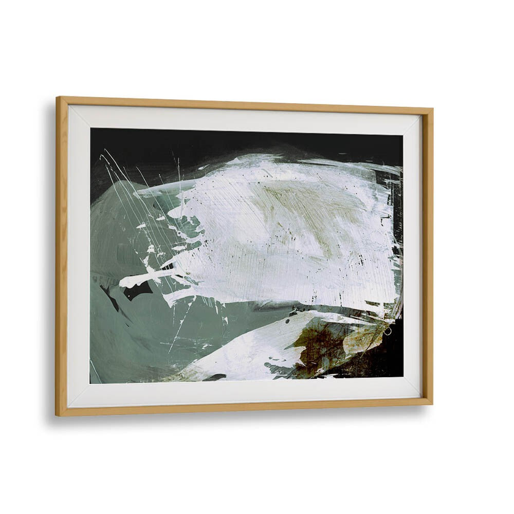 Open Sea By Dan Hobday Abstract Art Abstract Paintings in Oak Wood Frame With Mount