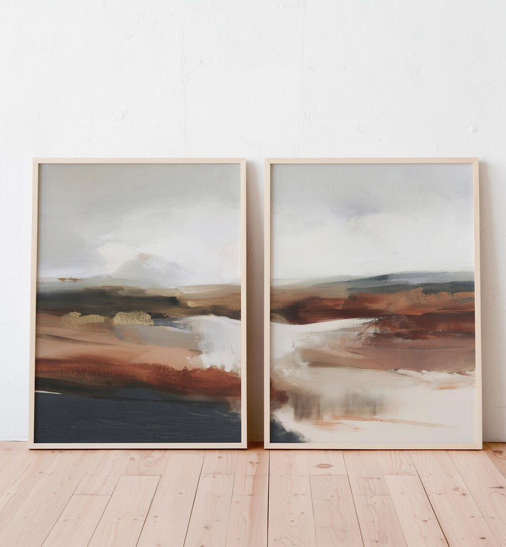 OPEN SKIES, SET OF 2 PAINTINGS