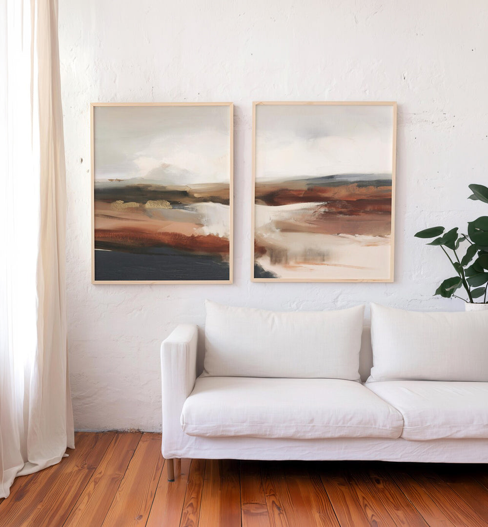 OPEN SKIES, SET OF 2 PAINTINGS