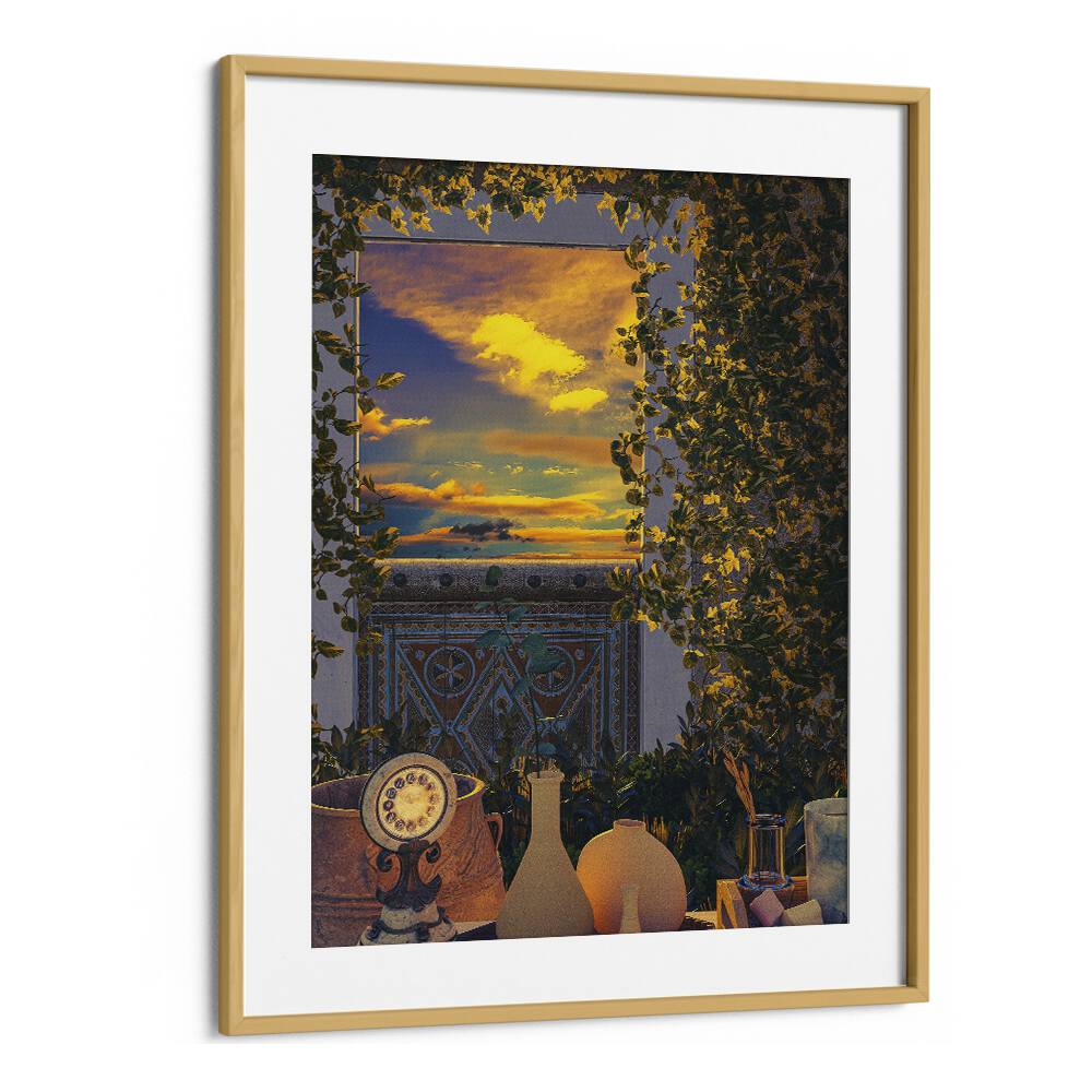 Opening By Cosmo Zach Surreal Art Prints Surrealism in Oak Wood Frame With Mount