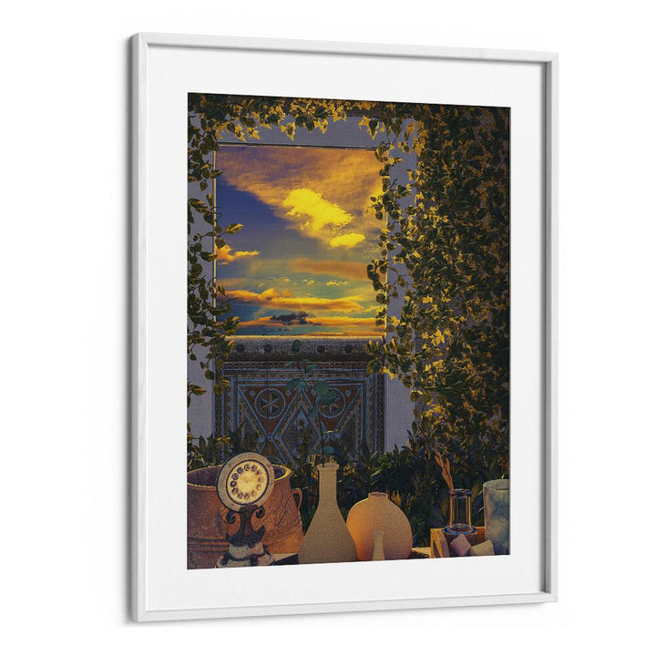 Opening By Cosmo Zach Surreal Art Prints Surrealism in White Frame With Mount