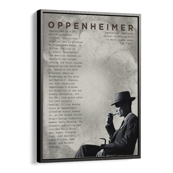 Oppenheimer by Grishma Korjani Movie Posters in Black Floater Frame