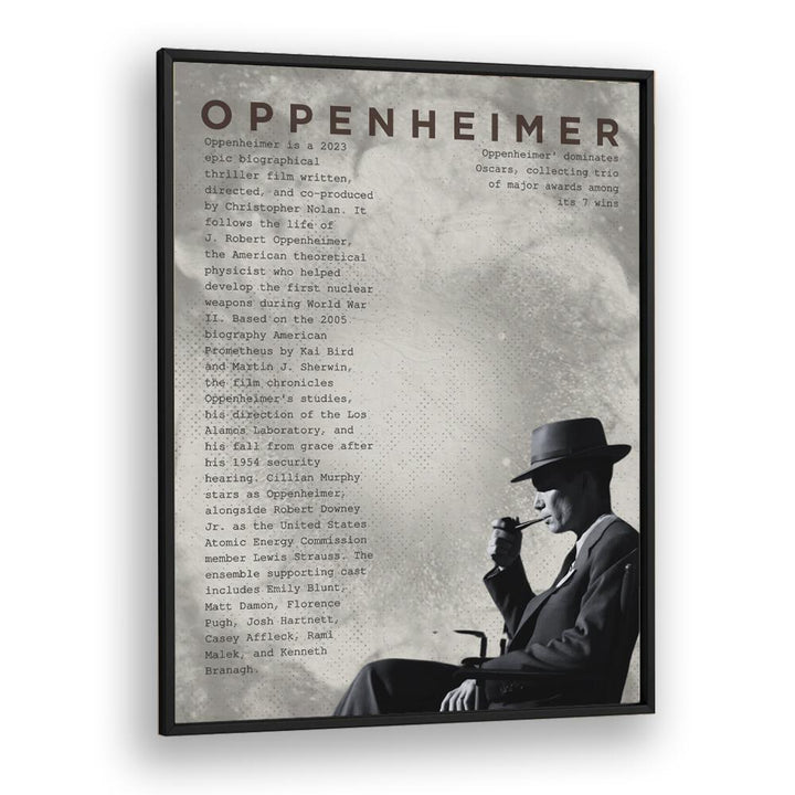 Oppenheimer by Grishma Korjani Movie Posters in Black Plain Frame