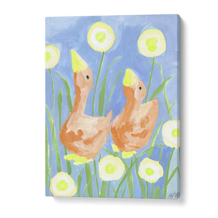 Orange Gees In The Garden By Ania Zwara Kids Room Paintings Kids Room Wallart in Gallery Wrap