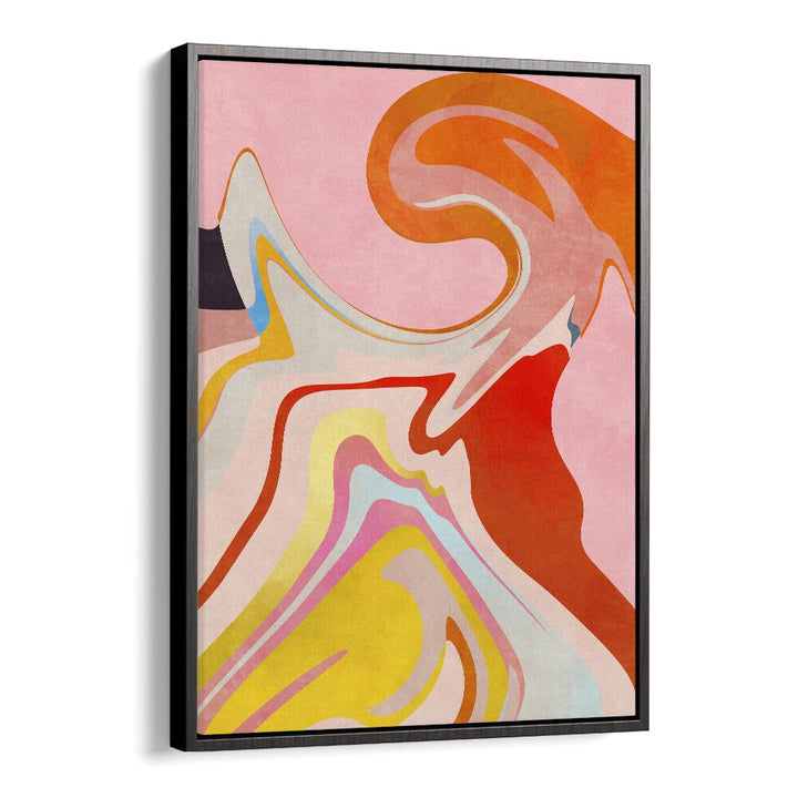 Organic Bauhaus Waved II By Ana Rut Bre Landscape Art Prints in Black Floater Frame