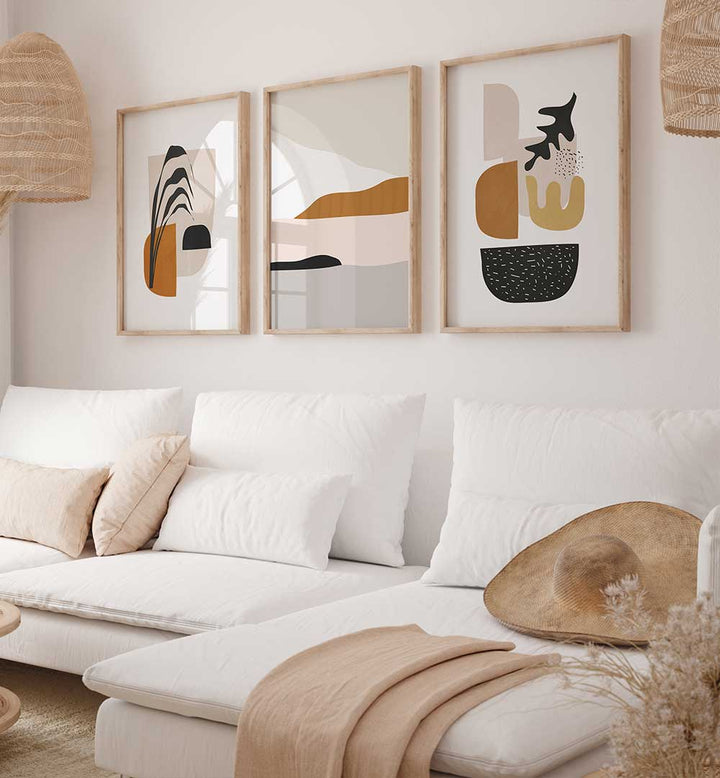 ORGANIC OASIS SET , SET OF 3 PAINTINGS