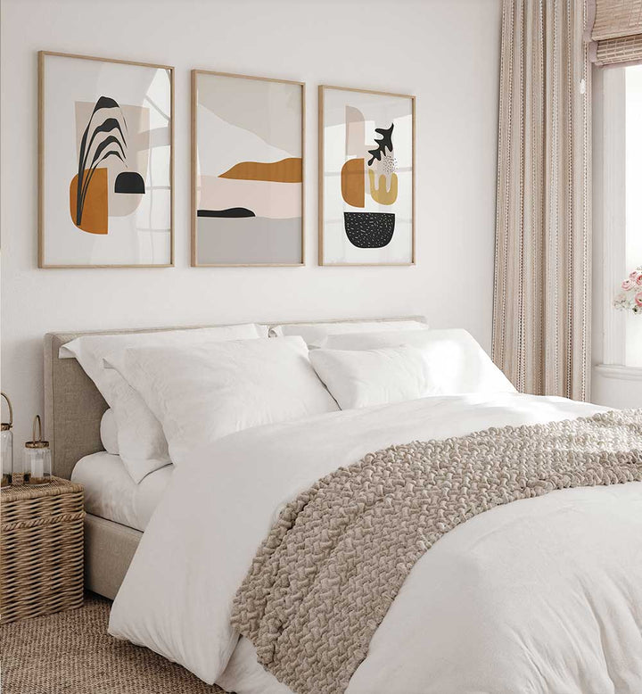 ORGANIC OASIS SET , SET OF 3 PAINTINGS