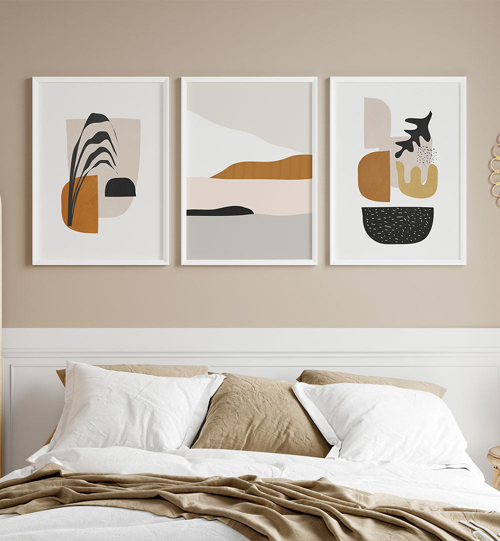 ORGANIC OASIS SET , SET OF 3 PAINTINGS
