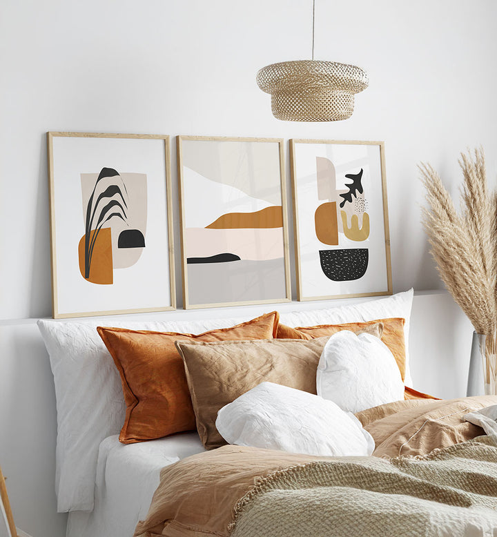 ORGANIC OASIS SET , SET OF 3 PAINTINGS