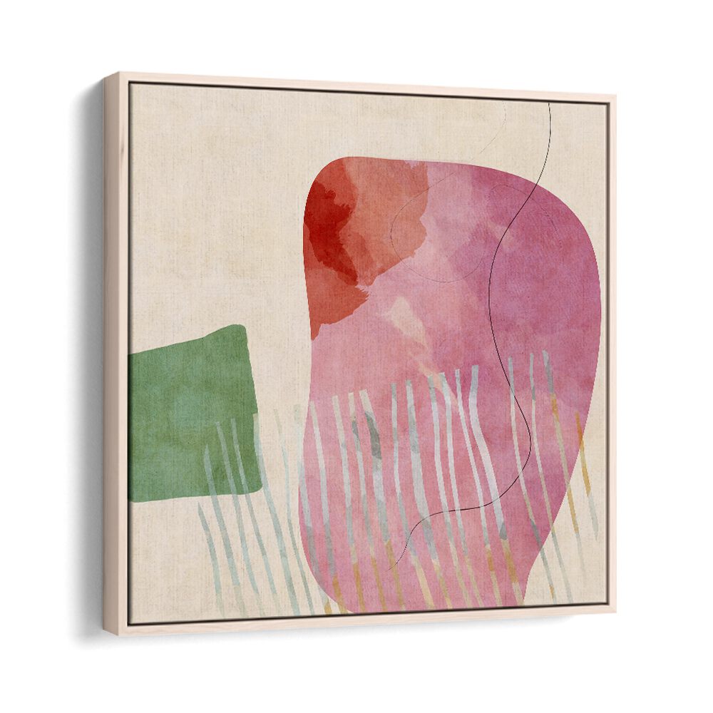 Organic Painted Kopie XI By Ana Rut Bre Abstract Art Abstract Paintings in Oak Wood Floater Frame