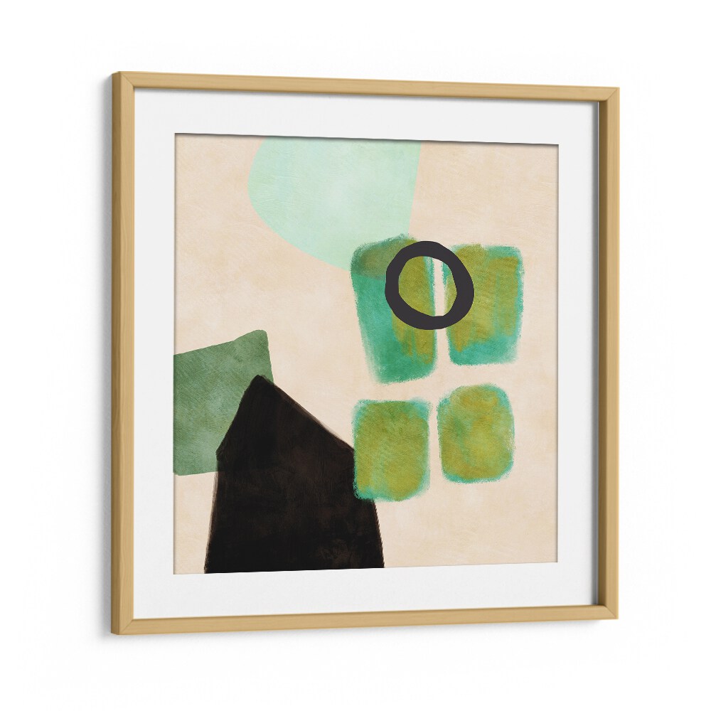 Organic Painted Kopie XIV By Ana Rut Bre Abstract Art Abstract Paintings in Oak Wood Frame With Mount