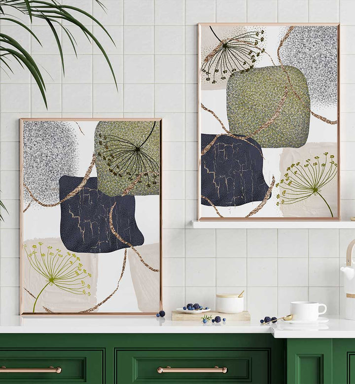 ORGANIC BOTANICA SET , SET OF 2 PAINTINGS