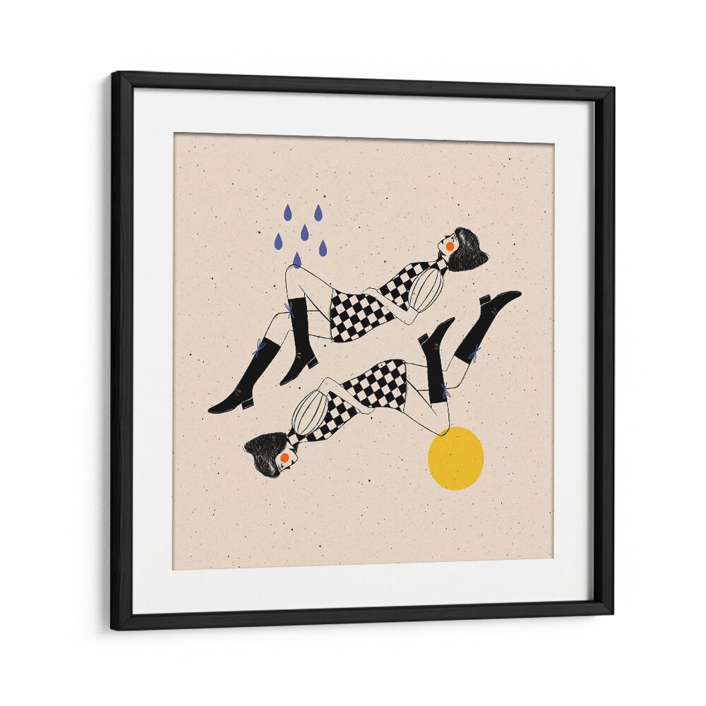 Oscillating By Julia Leister Wall Art Prints in Black Frame With Mount