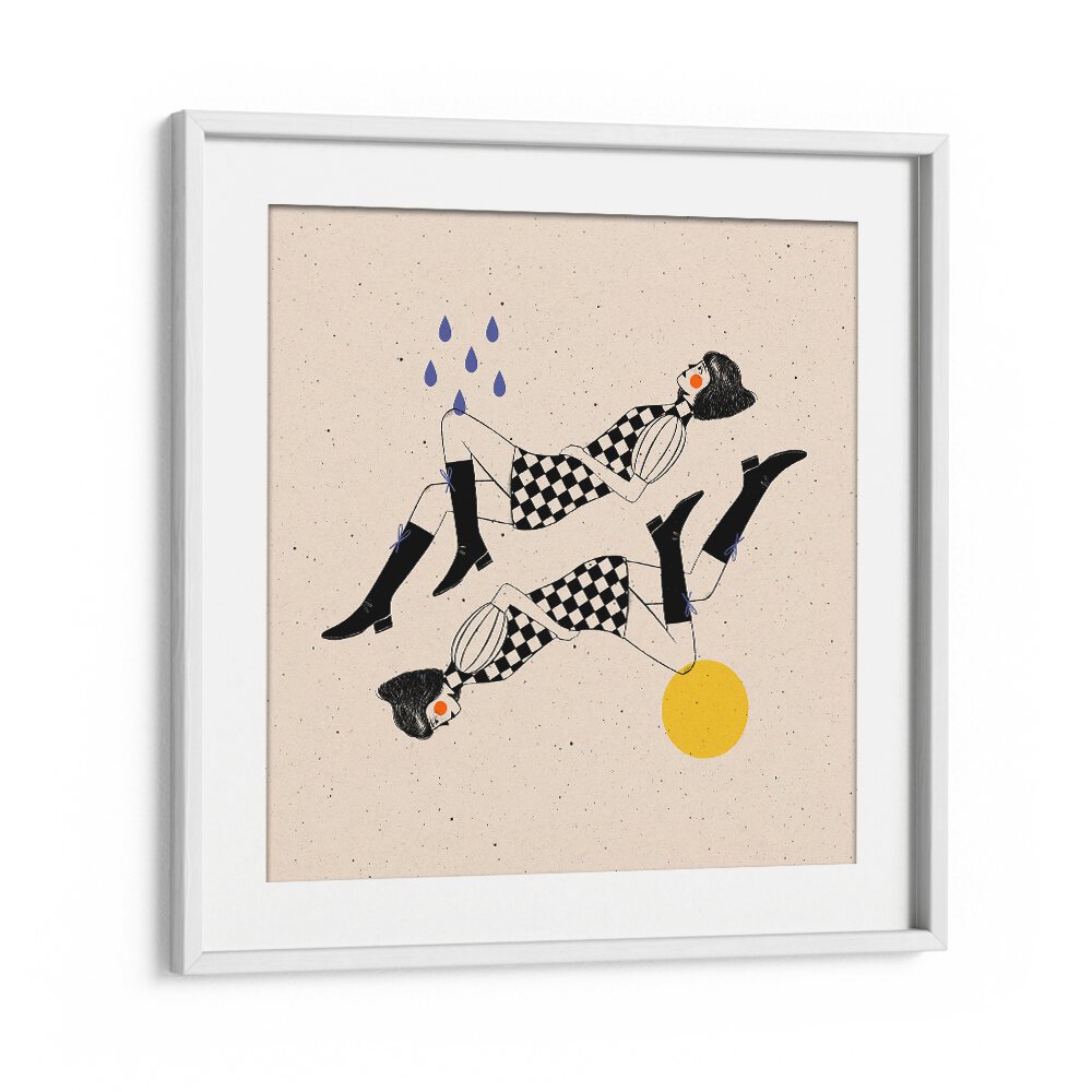 Oscillating By Julia Leister Wall Art Prints in White Frame With Mount