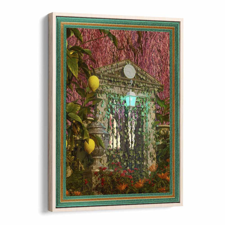 Over Growth By Cosmo Zach Surreal Art Prints Surrealism in Oak Wood Floater Frame