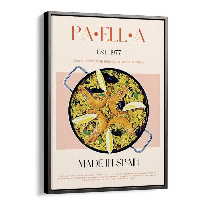 Paella Bar & Cafe Artwork in Black Floater Frame