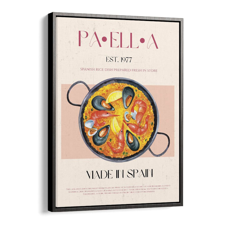 Paella I Bar & Cafe Artwork in Black Floater Frame