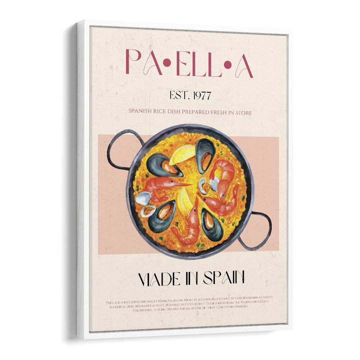 Paella I Bar & Cafe Artwork in White Floater Frame