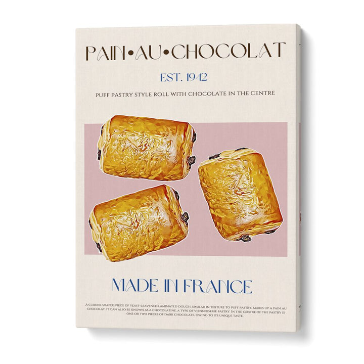 Pain Au Chocolate Print Bar & Cafe Artwork in Gallery Wrap