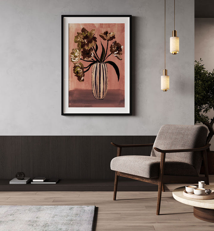 PAINTED FLORAL VASE