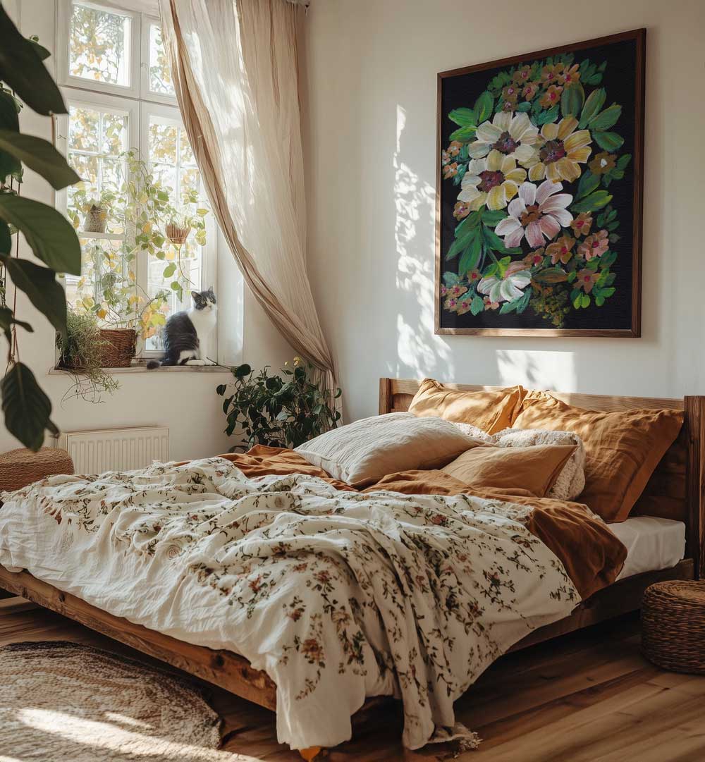 PAINTED FLOWERS , FLORAL FLOWER PAINTINGS
