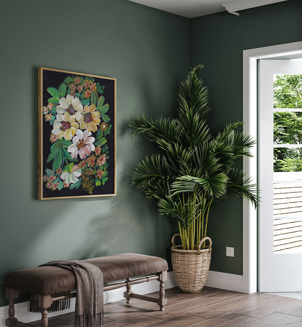 PAINTED FLOWERS , FLORAL FLOWER PAINTINGS