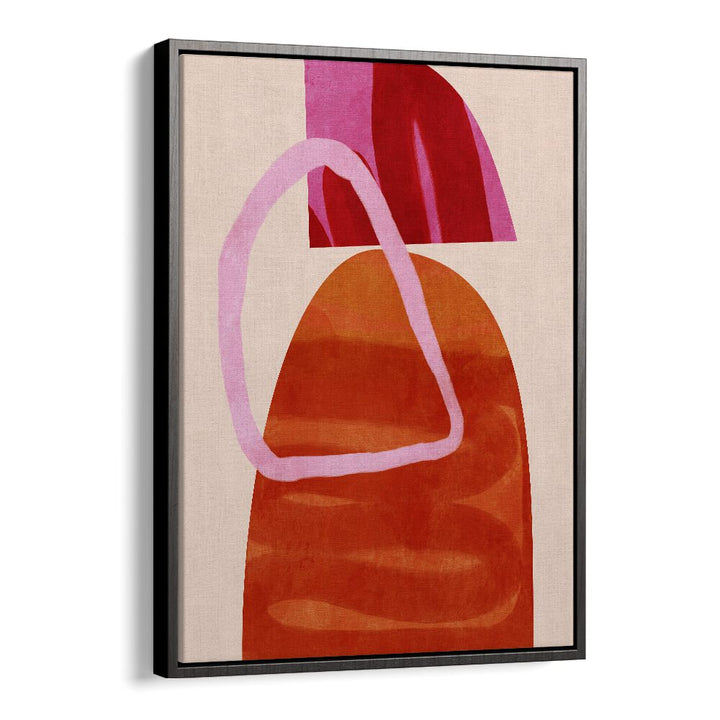 Painted Lines Kopie Abstract Art Artwork in Black Floater Frame
