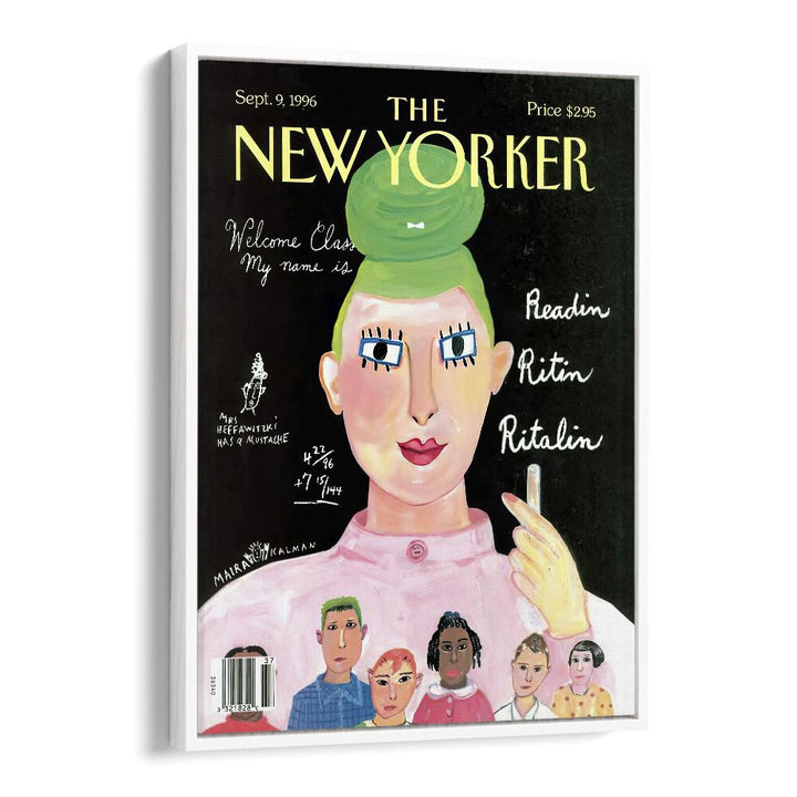 Painting By Maira Kalman Vintage Magazine Cover Artworkin White Plain Frame  