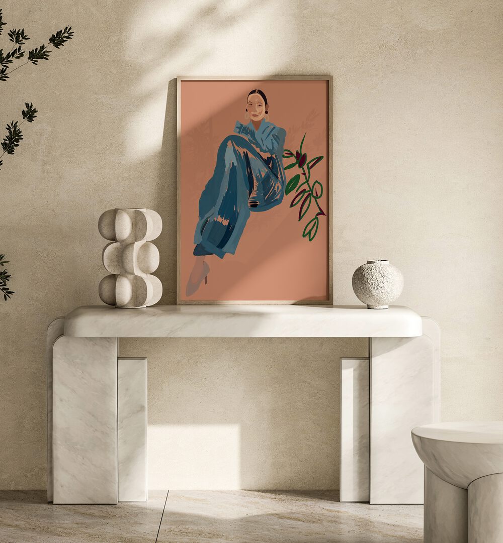 Stylish illustration showcasing PAJAMA CHIC II, PORTRAITS, blending comfort and elegance for effortless relaxation.