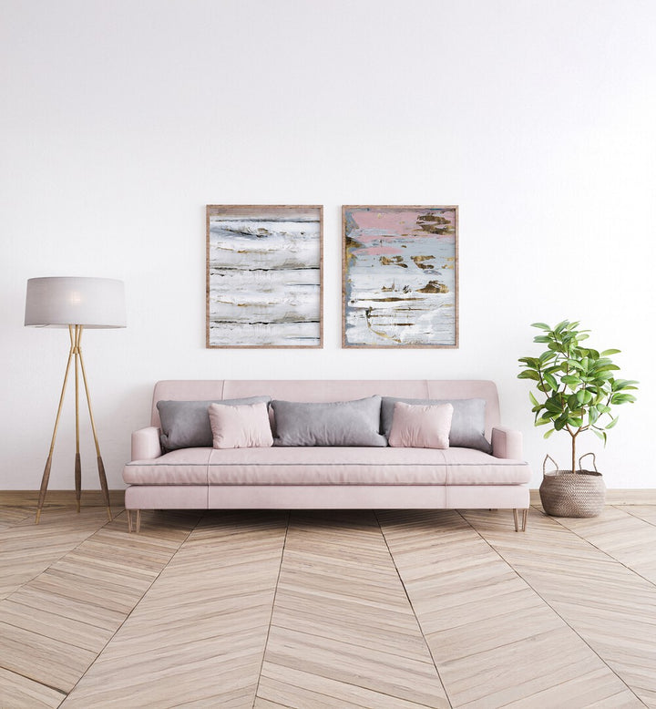 PALE REVERIE SET , SET OF 2 PAINTINGS